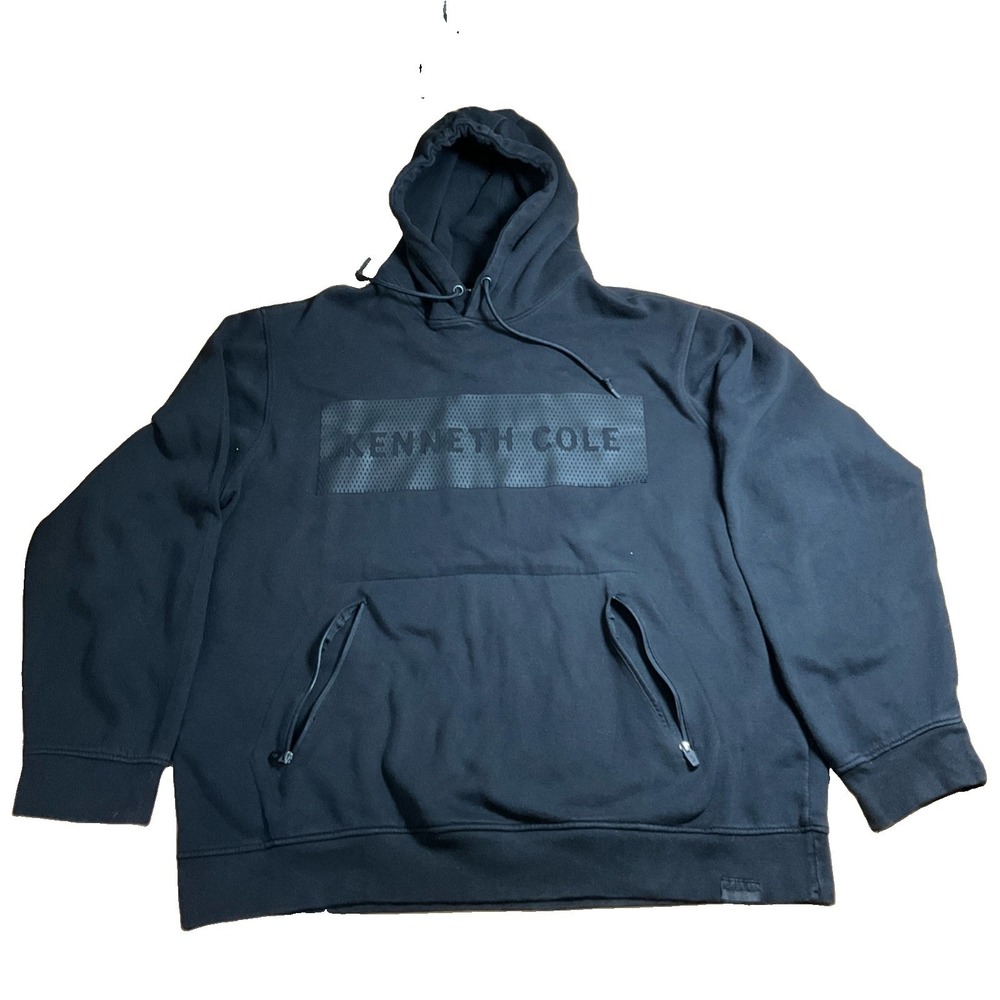 Kenneth Cole Men's Hoodie Mobility Fleece 3XL Black Sweatshirt